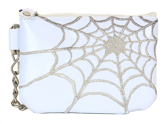 WHITE  SPIDER PURSE WALLET
