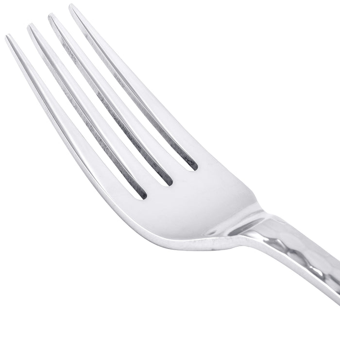 World Tableware 994 030 Aspire 7 1/8" 18/8 Stainless Steel Extra Heavy Weight Utility / Dessert Fork - 12/Pack