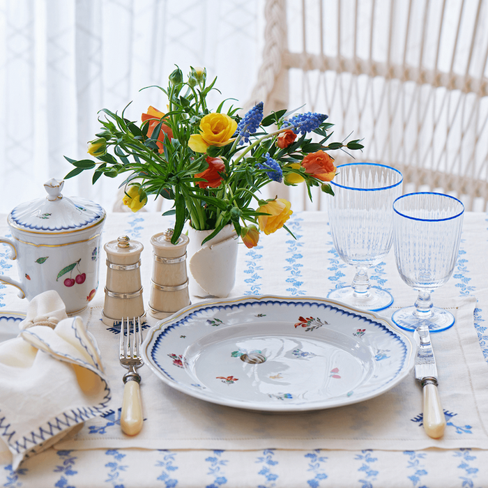 Zig Zag Napkin Blue