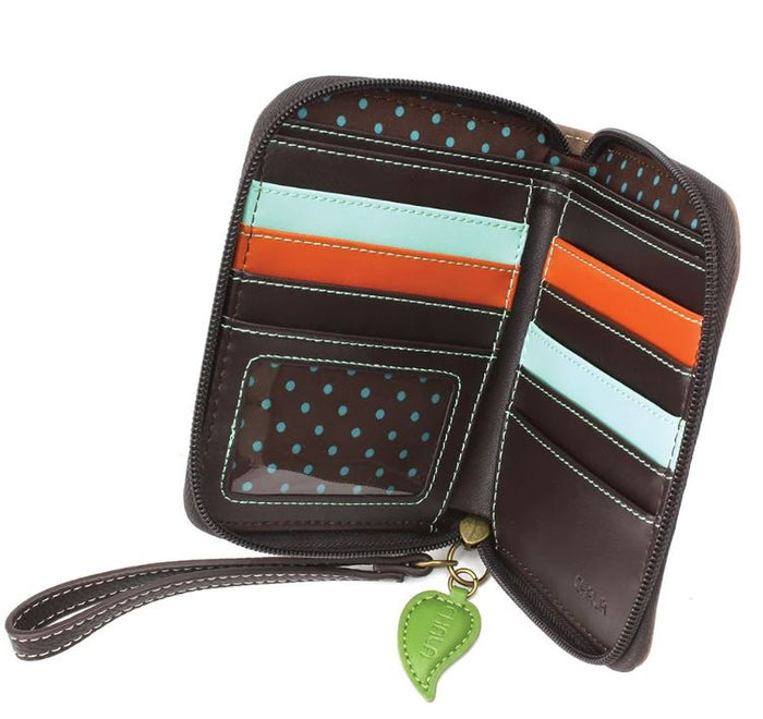 Zip Around Wallet Teal Turtle
