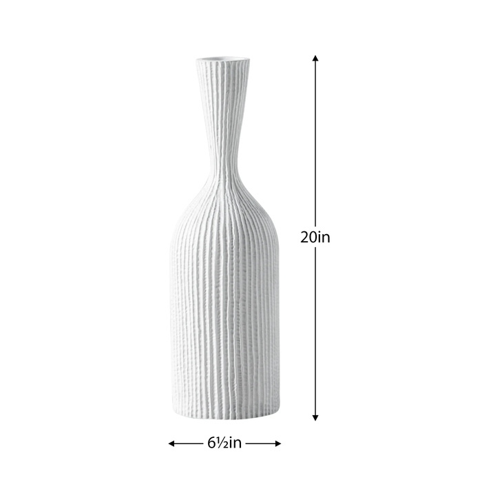 Zoro Carved Line Resin Floor Vase
